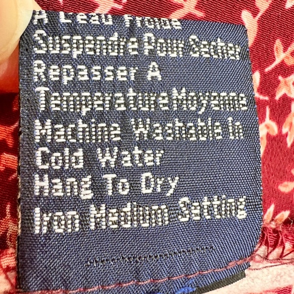 Reitmans wrap style burgundy pink white floral mini skirt short combo skort 13 - Picture 10 of 10